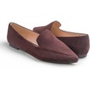 image:imageFEVERSOLE Womens Loafer Flat Pointed Fashion Slip On Comfort Soft Driving Office ShoesPlum Faux Suede