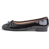 image:imageFEVERSOLE Womens Square Toe Low Heel Bow Tie Dress Pump ShoesChocolate Patent Vegan Leather