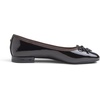 image:imageFEVERSOLE Womens Square Toe Low Heel Bow Tie Dress Pump ShoesChocolate Patent Vegan Leather