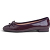 image:imageFEVERSOLE Womens Square Toe Low Heel Bow Tie Dress Pump ShoesPurple Patent Vegan Leather