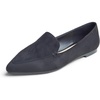 image:imageFEVERSOLE Womens Loafer Flat Pointed Fashion Slip On Comfort Soft Driving Office ShoesBlack Faux Suede