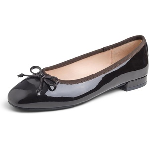 image:imageFEVERSOLE Womens Square Toe Low Heel Bow Tie Dress Pump ShoesChocolate Patent Vegan Leather