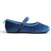 image:imageFEVERSOLE Girls Cute Dress Mary Jane Shoes Soft Party Holiday Ballet FlatsCornflower Blue Velvet Loop Maryjane