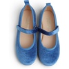 image:imageFEVERSOLE Girls Cute Dress Mary Jane Shoes Soft Party Holiday Ballet FlatsCornflower Blue Velvet Loop Maryjane