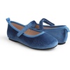 image:imageFEVERSOLE Girls Cute Dress Mary Jane Shoes Soft Party Holiday Ballet FlatsCornflower Blue Velvet Loop Maryjane