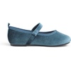 image:imageFEVERSOLE Girls Cute Dress Mary Jane Shoes Soft Party Holiday Ballet FlatsLake Blue Velvet Loop Maryjane