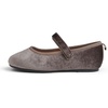 image:imageFEVERSOLE Girls Cute Dress Mary Jane Shoes Soft Party Holiday Ballet FlatsLight Brown Velvet Loop Maryjane