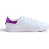 image:imageFEVERSOLE Womens Colorful Star Lace Up Sneaker By Warm Lined Vegan Leather for Winter Party HolidayWhite Glitter Purple Star