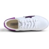 image:imageFEVERSOLE Womens Colorful Star Lace Up Sneaker By Warm Lined Vegan Leather for Winter Party HolidayWhite Glitter Purple Star