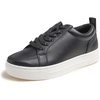 image:imageFEVERSOLE Womens Comfort Lightweight Sneaker Vegan Leather Platform Casual Walking ShoesBlack Vegan Leather