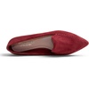 image:imageFEVERSOLE Womens Loafer Flat Pointed Fashion Slip On Comfort Soft Driving Office ShoesBurgundy Corduroy