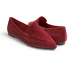 image:imageFEVERSOLE Womens Loafer Flat Pointed Fashion Slip On Comfort Soft Driving Office ShoesBurgundy Corduroy