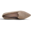 image:imageFEVERSOLE Womens Loafer Flat Pointed Fashion Slip On Comfort Soft Driving Office ShoesTaupe Corduroy