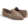 image:imageFEVERSOLE Womens Loafer Flat Pointed Fashion Slip On Comfort Soft Driving Office ShoesTaupe Corduroy