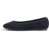 image:imageFEVERSOLE Womens Ultra Soft Colorful Memory Foam Cushioned Faux Suede Home Ballet FlatsBlack Corduroy Bold