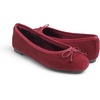 image:imageFEVERSOLE Womens Ultra Soft Colorful Memory Foam Cushioned Faux Suede Home Ballet FlatsBurgundy Corduroy Bold