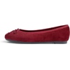 image:imageFEVERSOLE Womens Ultra Soft Colorful Memory Foam Cushioned Faux Suede Home Ballet FlatsBurgundy Corduroy Bold