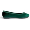 image:imageFEVERSOLE Womens Ultra Soft Colorful Memory Foam Cushioned Faux Suede Home Ballet FlatsGreen Velvet