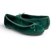 image:imageFEVERSOLE Womens Ultra Soft Colorful Memory Foam Cushioned Faux Suede Home Ballet FlatsGreen Velvet