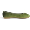 image:imageFEVERSOLE Womens Ultra Soft Colorful Memory Foam Cushioned Faux Suede Home Ballet FlatsOlive Velvet