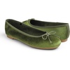 image:imageFEVERSOLE Womens Ultra Soft Colorful Memory Foam Cushioned Faux Suede Home Ballet FlatsOlive Velvet