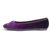 image:imageFEVERSOLE Womens Ultra Soft Colorful Memory Foam Cushioned Faux Suede Home Ballet FlatsPurple Velvet