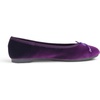 image:imageFEVERSOLE Womens Ultra Soft Colorful Memory Foam Cushioned Faux Suede Home Ballet FlatsPurple Velvet