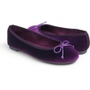 image:imageFEVERSOLE Womens Ultra Soft Colorful Memory Foam Cushioned Faux Suede Home Ballet FlatsPurple Velvet