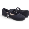 image:imageFEVERSOLE Womens Soft Cushion Extra Padded Comfort Round Toe Mary Jane Breathable Fabric Fashion Ballet Flats Walking ShoesBlack Corduroy Mary Jane With Short Plush