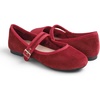 image:imageFEVERSOLE Womens Soft Cushion Extra Padded Comfort Round Toe Mary Jane Breathable Fabric Fashion Ballet Flats Walking ShoesBurgundy Corduroy Mary Jane With Short Plush