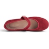 image:imageFEVERSOLE Womens Soft Cushion Extra Padded Comfort Round Toe Mary Jane Breathable Fabric Fashion Ballet Flats Walking ShoesBurgundy Corduroy Mary Jane With Short Plush