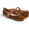 image:imageFEVERSOLE Womens Soft Cushion Extra Padded Comfort Round Toe Mary Jane Breathable Fabric Fashion Ballet Flats Walking ShoesCamel Corduroy Mary Jane With Short Plush