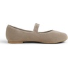 image:imageFEVERSOLE Womens Soft Cushion Extra Padded Comfort Round Toe Mary Jane Breathable Fabric Fashion Ballet Flats Walking ShoesTaupe Corduroy Mary Jane With Short Plush