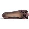 image:imageFeversole Womens Round Toe Cute Bow Trim Ballet FlatsBrown Velvet Twist Bow