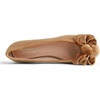 image:imageFeversole Womens Round Toe Cute Bow Trim Ballet FlatsCamel Velvet Twist Bow