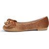 image:imageFeversole Womens Round Toe Cute Bow Trim Ballet FlatsCamel Velvet Twist Bow