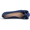image:imageFeversole Womens Round Toe Cute Bow Trim Ballet FlatsNavy Velvet Twist Bow