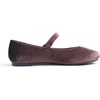 image:imageFEVERSOLE Womens Mary Jane Fashion Round Toe Easy Buckle Slip On FlatsMaryjane Brown Velvet Fur Lined