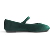 image:imageFEVERSOLE Womens Mary Jane Fashion Round Toe Easy Buckle Slip On FlatsMaryjane Green Velvet Fur Lined