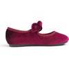 image:imageFEVERSOLE Girls Cute Dress Mary Jane Shoes Little Kids Casual Buckle Strap FlatsVelvet Bow Elastic Maryjane Burgundy