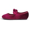 image:imageFEVERSOLE Girls Cute Dress Mary Jane Shoes Little Kids Casual Buckle Strap FlatsVelvet Bow Elastic Maryjane Burgundy