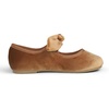image:imageFEVERSOLE Girls Cute Dress Mary Jane Shoes Little Kids Casual Buckle Strap FlatsVelvet Bow Elastic Maryjane Camel