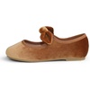 image:imageFEVERSOLE Girls Cute Dress Mary Jane Shoes Little Kids Casual Buckle Strap FlatsVelvet Bow Elastic Maryjane Camel