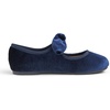 image:imageFEVERSOLE Girls Cute Dress Mary Jane Shoes Little Kids Casual Buckle Strap FlatsVelvet Bow Elastic Maryjane Navy