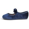 image:imageFEVERSOLE Girls Cute Dress Mary Jane Shoes Little Kids Casual Buckle Strap FlatsVelvet Bow Elastic Maryjane Navy