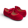 image:imageFEVERSOLE Girls Cute Dress Mary Jane Shoes Little Kids Casual Buckle Strap FlatsVelvet Bow Elastic Maryjane Red