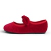 image:imageFEVERSOLE Girls Cute Dress Mary Jane Shoes Little Kids Casual Buckle Strap FlatsVelvet Bow Elastic Maryjane Red