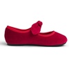 image:imageFEVERSOLE Girls Cute Dress Mary Jane Shoes Little Kids Casual Buckle Strap FlatsVelvet Bow Elastic Maryjane Red