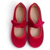 image:imageFEVERSOLE Girls Cute Dress Mary Jane Shoes Little Kids Casual Buckle Strap FlatsVelvet Bow Elastic Maryjane Red