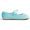 image:imageFEVERSOLE Girls Cute Dress Mary Jane Shoes Little Kids Casual Buckle Strap FlatsVelvet Bow Elastic Maryjane Sky Blue